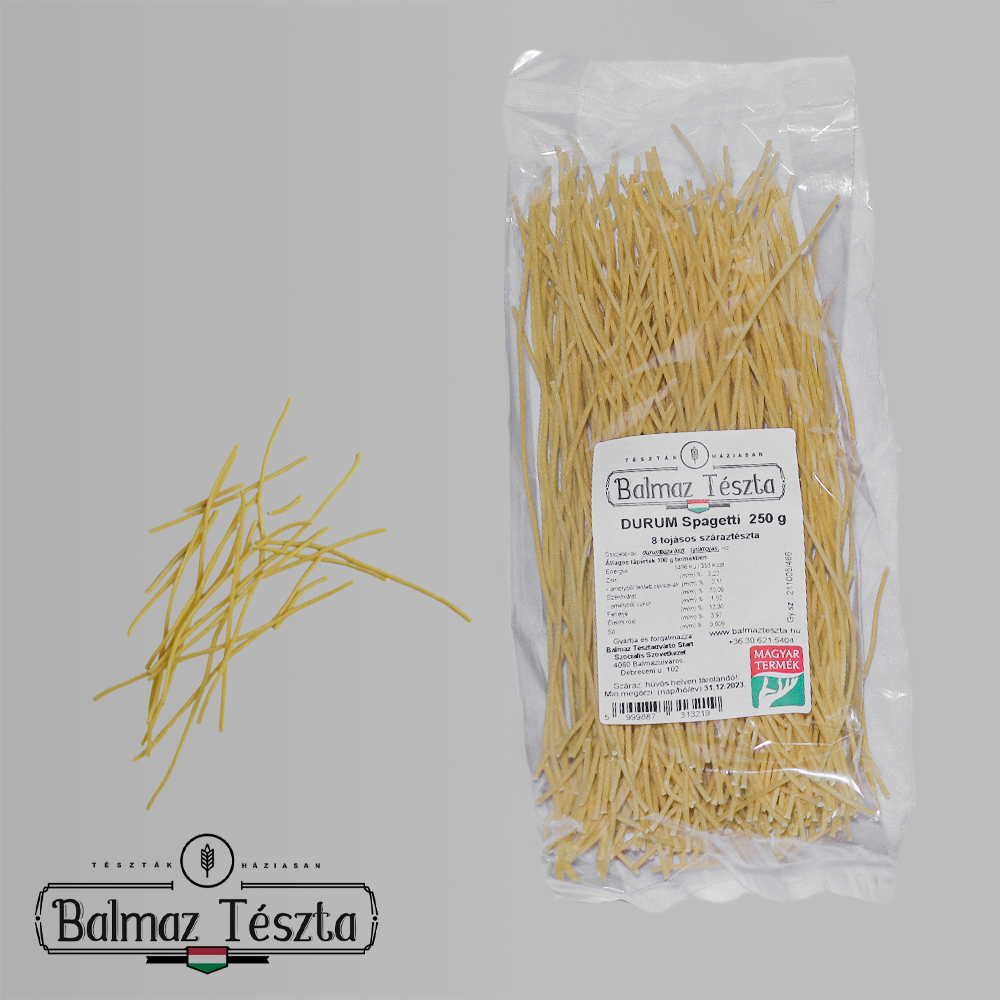 Durum spagetti 250g 8 tojásos tészta